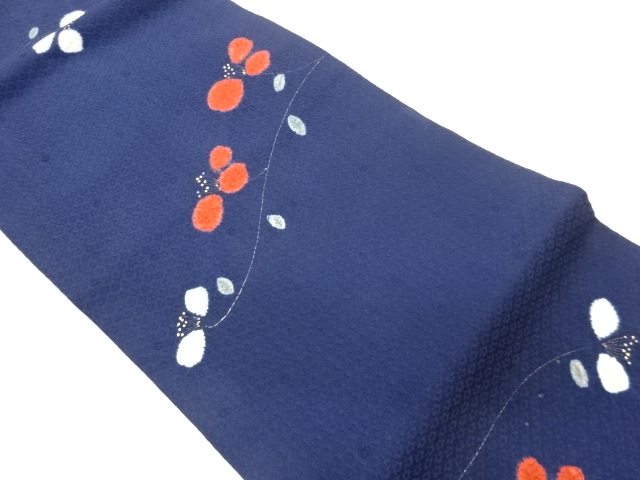 JAPANESE NAGOYA OBI / SHIBORI / KINSAI / ABSTRACT FLOWER